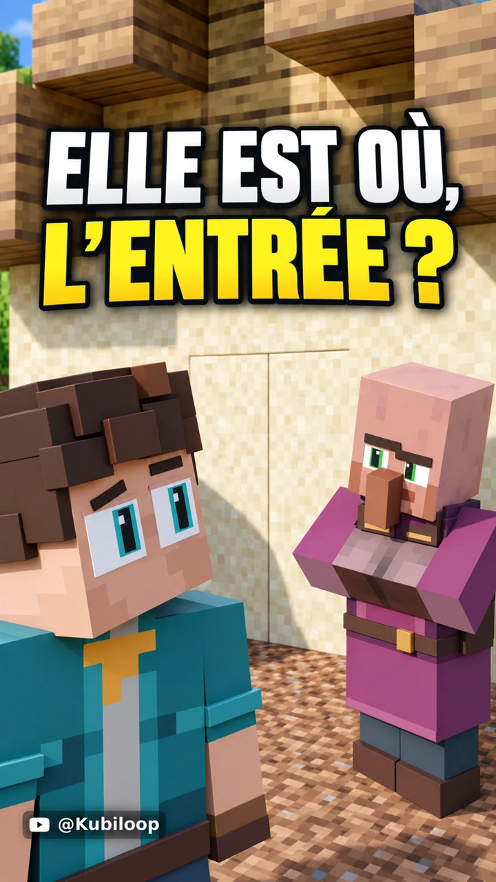 Il construit une maison… sans entrée ! | Minecraft